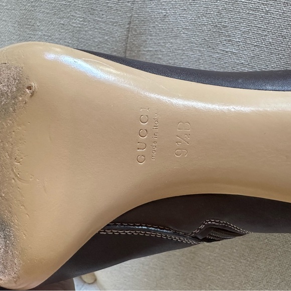 ✨ Gucci Brown Leather Heeled Booties✨ - Picture 7 of 9